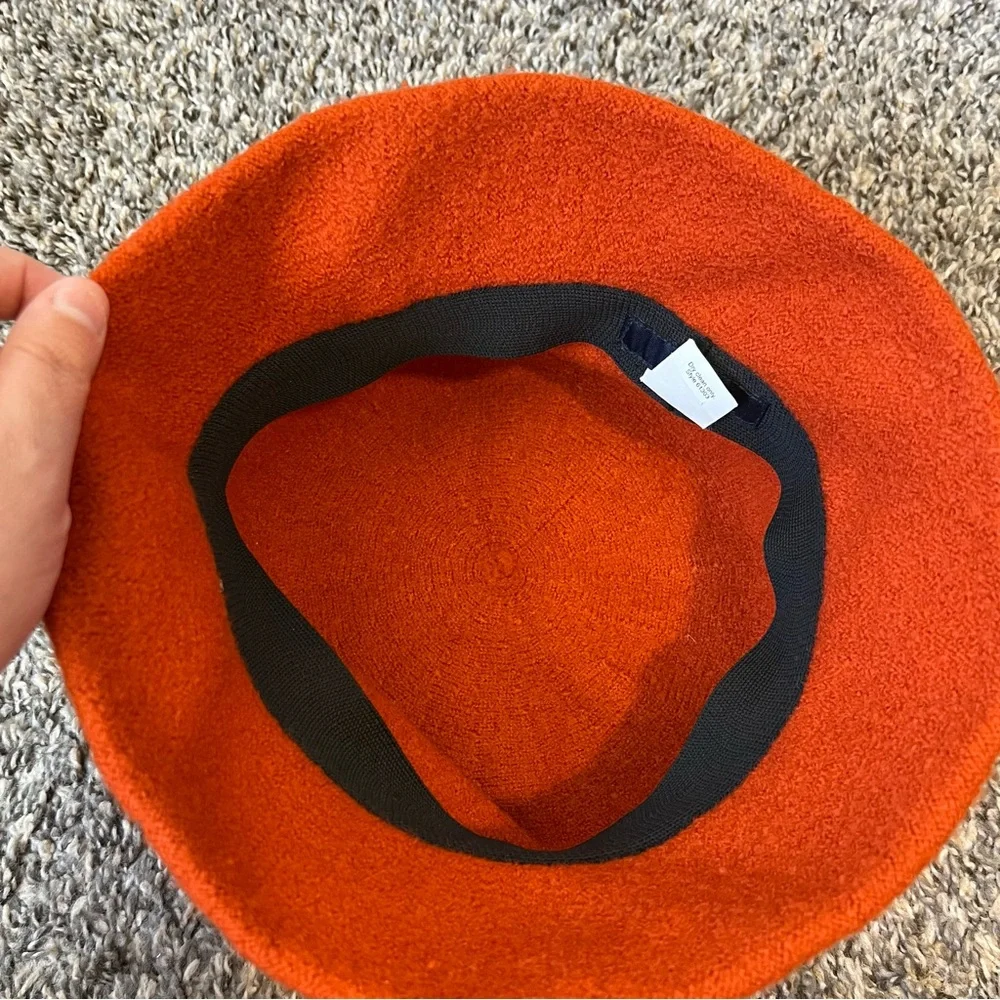 J Crew Women's 100%‎ Wool Orange Bucket Hat One Size